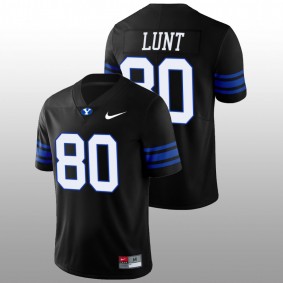 Lane Lunt BYU Cougars 2022 Shamrock Series Black Football #80 Jersey