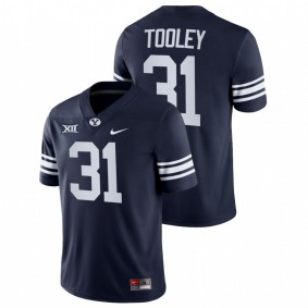 Max Tooley BYU Cougars 2021-22 Navy College Football Big 12 Jersey