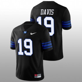 Miles Davis BYU Cougars 2022 Shamrock Series Black Football #19 Jersey