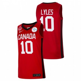 Canada Basketball Trey Lyles Red 2021 Tokyo Olympics Senior Jersey