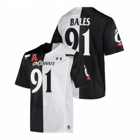 Alex Bales Cincinnati Bearcats 2021-22 Black White Split Edition College Football #91 Jersey