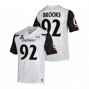 Curtis Brooks Cincinnati Bearcats 2021-22 White College Football The American Patch Jersey