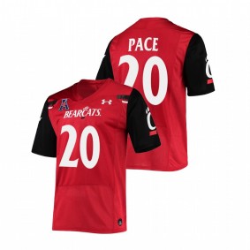 Men Cincinnati Bearcats Deshawn Pace #20 Red The American Patch Premier Football Jersey