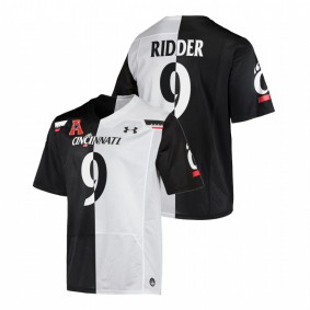 Desmond Ridder Cincinnati Bearcats 2021-22 Black White Split Edition College Football #9 Jersey