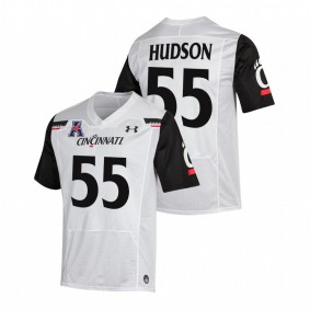 James Hudson Cincinnati Bearcats 2021-22 White College Football The American Patch Jersey