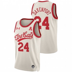 Jeremiah Davenport #24 White Cincinnati Bearcats 2022 The Cats Throwback 70s Jersey