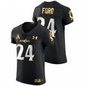 Jerome Ford Cincinnati Bearcats 2021-22 Black Golden Edition Elite Football #24 Jersey