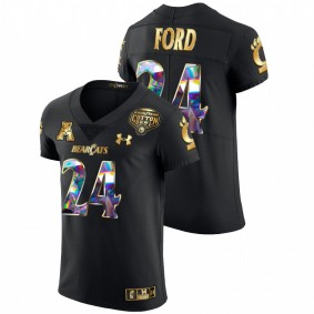 Jerome Ford Cincinnati Bearcats 2021 Cotton Bowl 2021-22 Black Golden Diamond Edition #24 Jersey