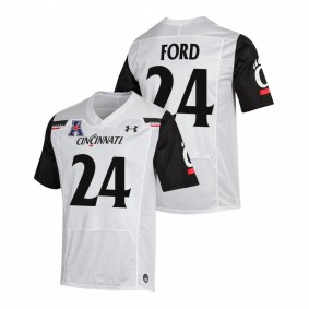 Jerome Ford Cincinnati Bearcats 2021-22 White College Football The American Patch Jersey