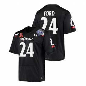 Jerome Ford Cincinnati Bearcats 2021 Cotton Bowl Black College Football Playoff #24 Jersey