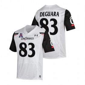 Josiah Deguara Cincinnati Bearcats 2021-22 White College Football The American Patch Jersey