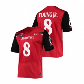 Men Cincinnati Bearcats Michael Young Jr. #8 Red The American Patch Premier Football Jersey