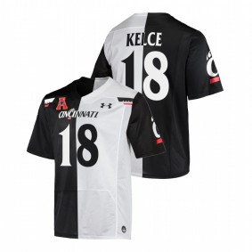 Travis Kelce Cincinnati Bearcats Black White Split Edition Alumni Replica #18 Jersey