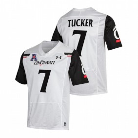 Tre Tucker Cincinnati Bearcats 2021-22 White College Football The American Patch Jersey