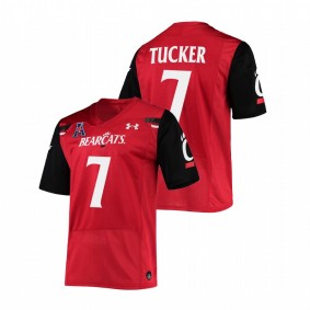 Men Cincinnati Bearcats Tre Tucker #7 Red The American Patch Premier Football Jersey