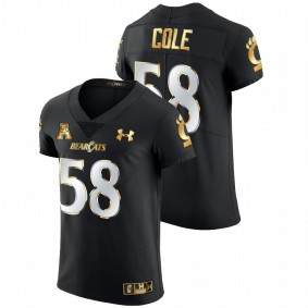 Trent Cole Cincinnati Bearcats Black Golden Edition Alumni Elite #58 Jersey