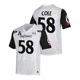 Trent Cole Cincinnati Bearcats White College Football NFL Alumni #58 Jersey