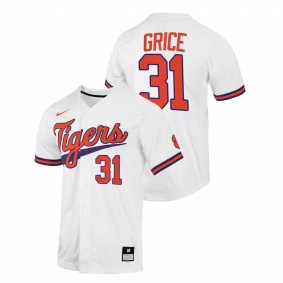 Caden Grice Clemson Tigers #31 College Baseball Men White Jersey