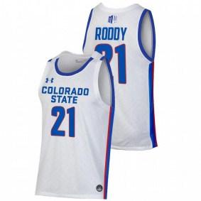 Colorado State Rams David Roddy 2022 White Pride College Basketball Men Jersey