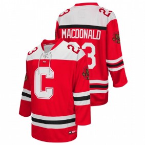 Men Cornell Big Red Jacob MacDonald #23 Red College Hockey Jersey