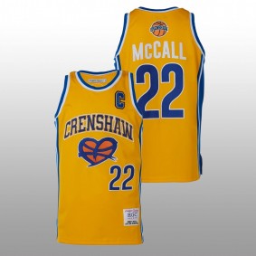 McCall Crenshaw Love Basketball Yellow Men Jersey