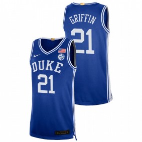 AJ Griffin #21 Royal Duke Blue Devils 2021-22 Authentic College Basketball Jersey