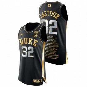 Christian Laettner #32 Black Duke Blue Devils 1988–1992 Golden Commemoration Career Awards Jersey