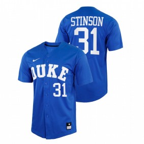 Duke Blue Devils #31 Cooper Stinson College Baseball Royal Jersey Replica Men