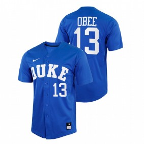 Duke Blue Devils #13 Devin Obee College Baseball Royal Jersey Replica Men