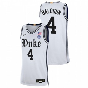 Duke Blue Devils Elizabeth Balogun 2021-22 White Cameron Brotherhood Limited Basketball Men Jersey