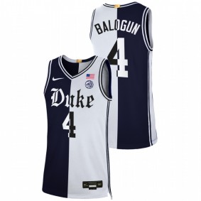 Duke Blue Devils Elizabeth Balogun 2021-22 Black White Cameron Brotherhood Split Limited Men Jersey