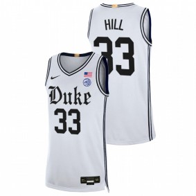 Grant Hill #33 White Duke Blue Devils 2021-22 Alumni Limited The Brotherhood Jersey