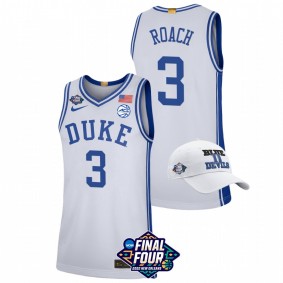 Jeremy Roach #3 White Duke Blue Devils Free Hat 2022 March Madness Final Four Jersey