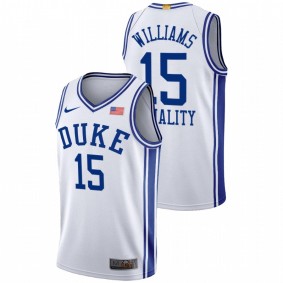 Duke Blue Devils Mark Williams 2021 White Home 2022 NBA Draft top prospect Jersey