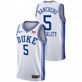 Duke Blue Devils Paolo Banchero 2021 White Home 2022 NBA Draft top prospect Jersey