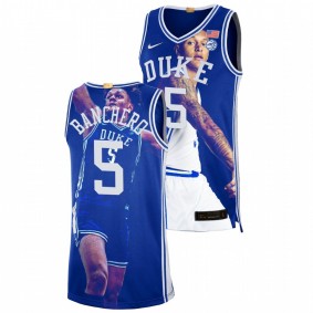 Paolo Banchero #5 Blue Duke Blue Devils Fashion Edition 2022 March Madness Highlights Jersey