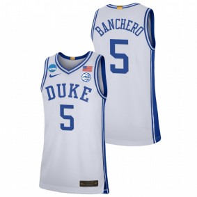 Duke Blue Devils Paolo Banchero White 2022 NCAA March Madness Sweet 16 Men Jersey