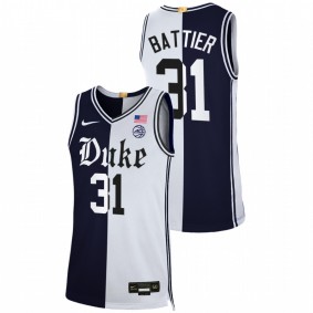 Duke Blue Devils Shane Battier Black White Cameron Brotherhood Limited Split Edition Men Jersey