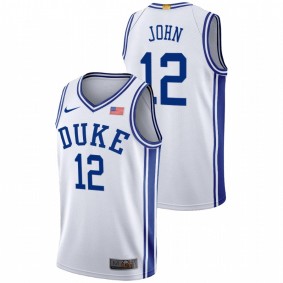 Duke Blue Devils Theo John 2021 White Home 2021 transfer Jersey