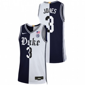 Duke Blue Devils Tre Jones Black White Cameron Brotherhood Limited Split Edition Men Jersey