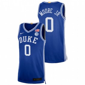 Wendell Moore Jr. #0 Royal Duke Blue Devils 2021-22 Authentic College Basketball Jersey