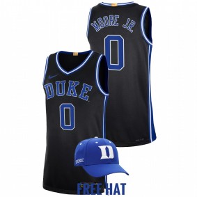 Wendell Moore Jr. #0 Black Duke Blue Devils 2021-22 Free Hat Limited Basketball Jersey