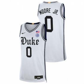 Wendell Moore Jr. #0 White Duke Blue Devils Cameron Brotherhood Jersey 2021-22 Limited Basketball