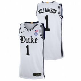 Zion Williamson #1 White Duke Blue Devils 2021-22 Alumni Limited The Brotherhood Jersey