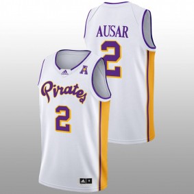 Ezra Ausar #2 White ECU Pirates 2022-23 College Basketball Jersey