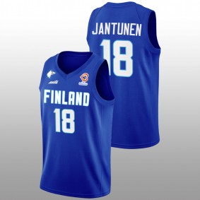 Finland Mikael Jantunen Blue 2022 FIBA Basketball World Cup Away Men Jersey