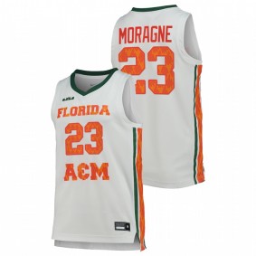 Florida A&M Rattlers Bryce Moragne 2022 White King James College Basketball Men Jersey