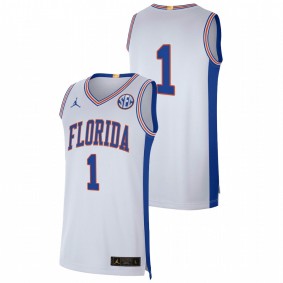 Florida Gators 2021-22 White Elite Limited College Basketball Men Jersey