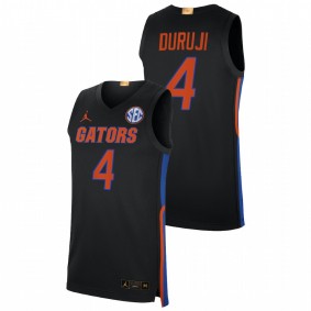 Anthony Duruji #4 Black Florida Gators 2021-22 College Basketball Elite Limited Jersey