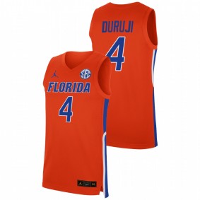 Anthony Duruji #4 Orange Florida Gators 2021-22 Replica College Basketball Jersey